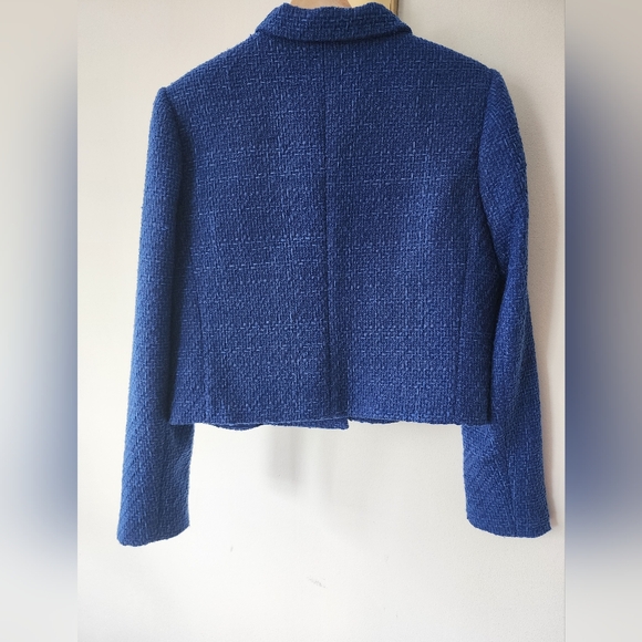 Rachel Zoe Cobalt Blue Cropped Jacket with Gold Buttons - Picture 8 of 8